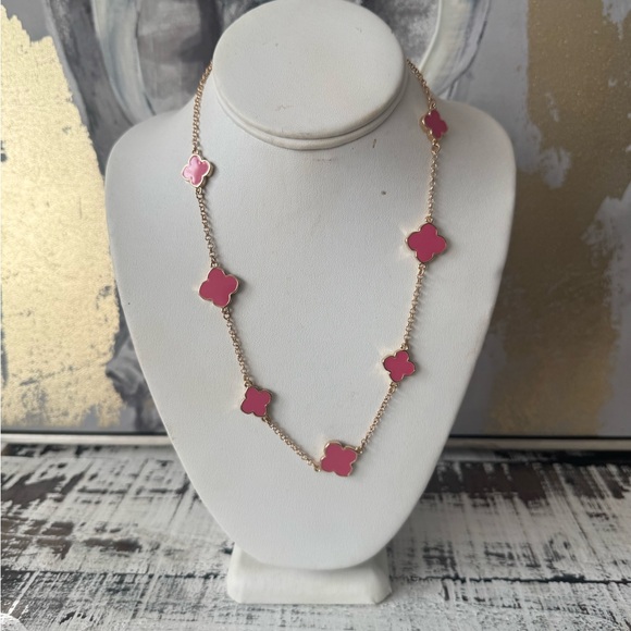Othr Pink Floral Necklace - Picture 1 of 5